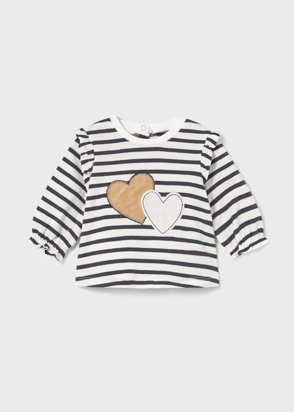 2055 Stripe L/S Heart Shirt