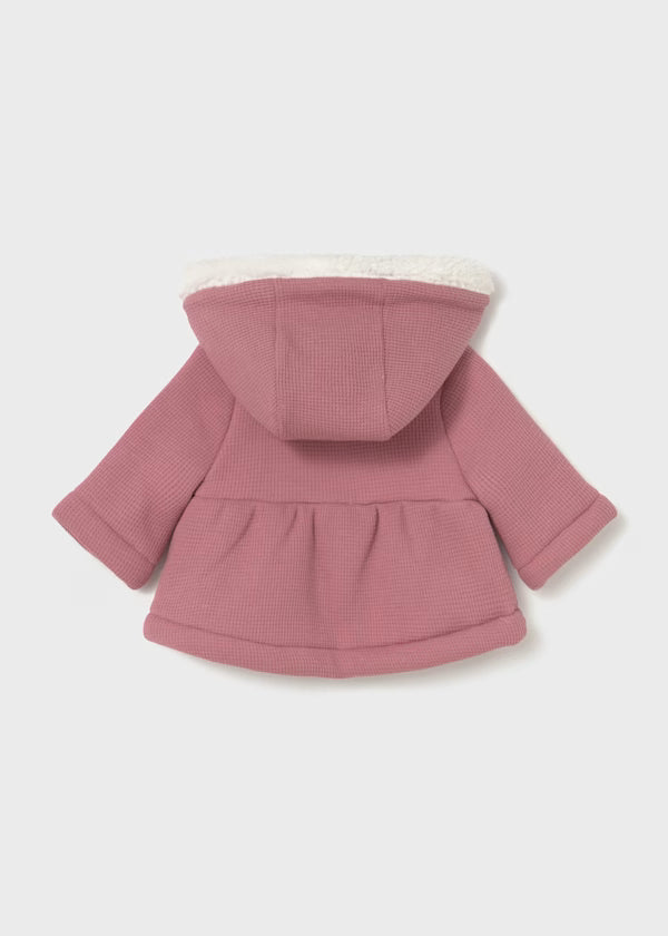 2493 Pink Plush-lined Knit Hoodie
