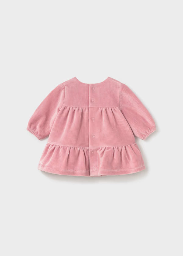 2822 Pink Corduroy Dress