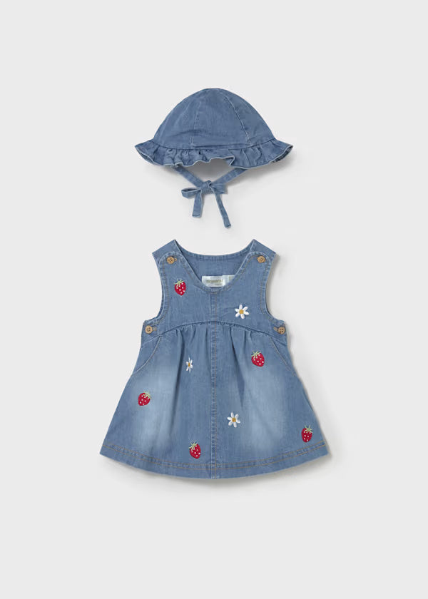 1816 Denim Dress w. Hat SET