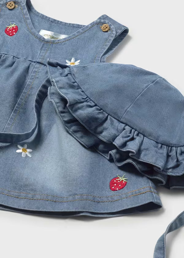 1816 Denim Dress w. Hat SET