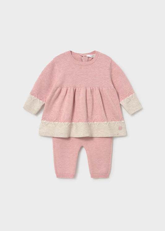 2701 Baby Rose Knit Leggings Set
