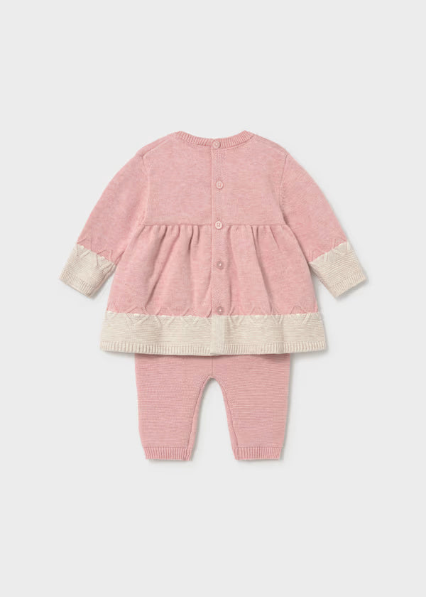 2701 Baby Rose Knit Leggings Set