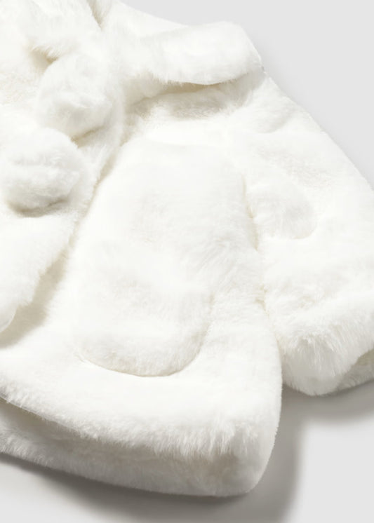 2402 Natural Faux Fur Coat