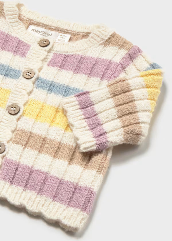 2301 Striped Long Cardigan