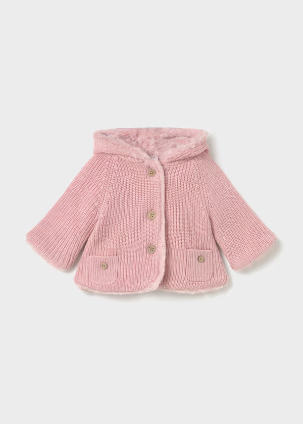 2302 Baby Rose Pompom Knit Cardigan