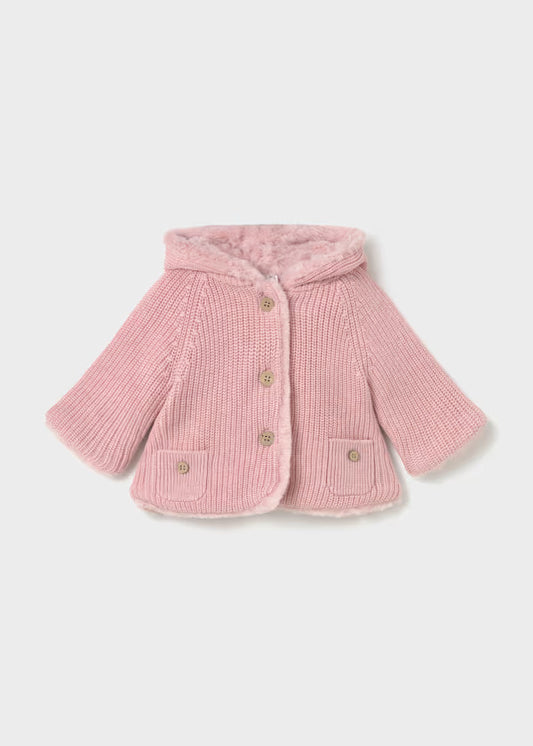 2302 Baby Rose Pompom Knit Cardigan