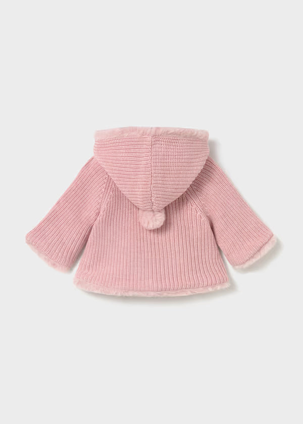 2302 Baby Rose Pompom Knit Cardigan