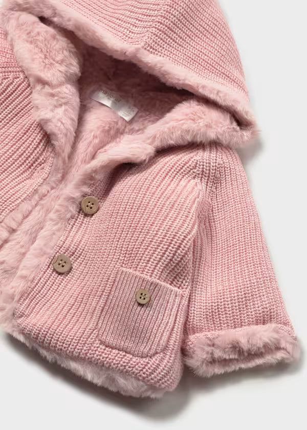 2302 Baby Rose Pompom Knit Cardigan
