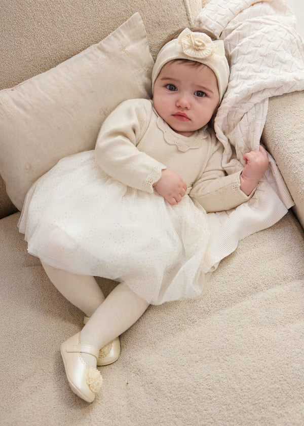 2809 Champagne Tulle Dress