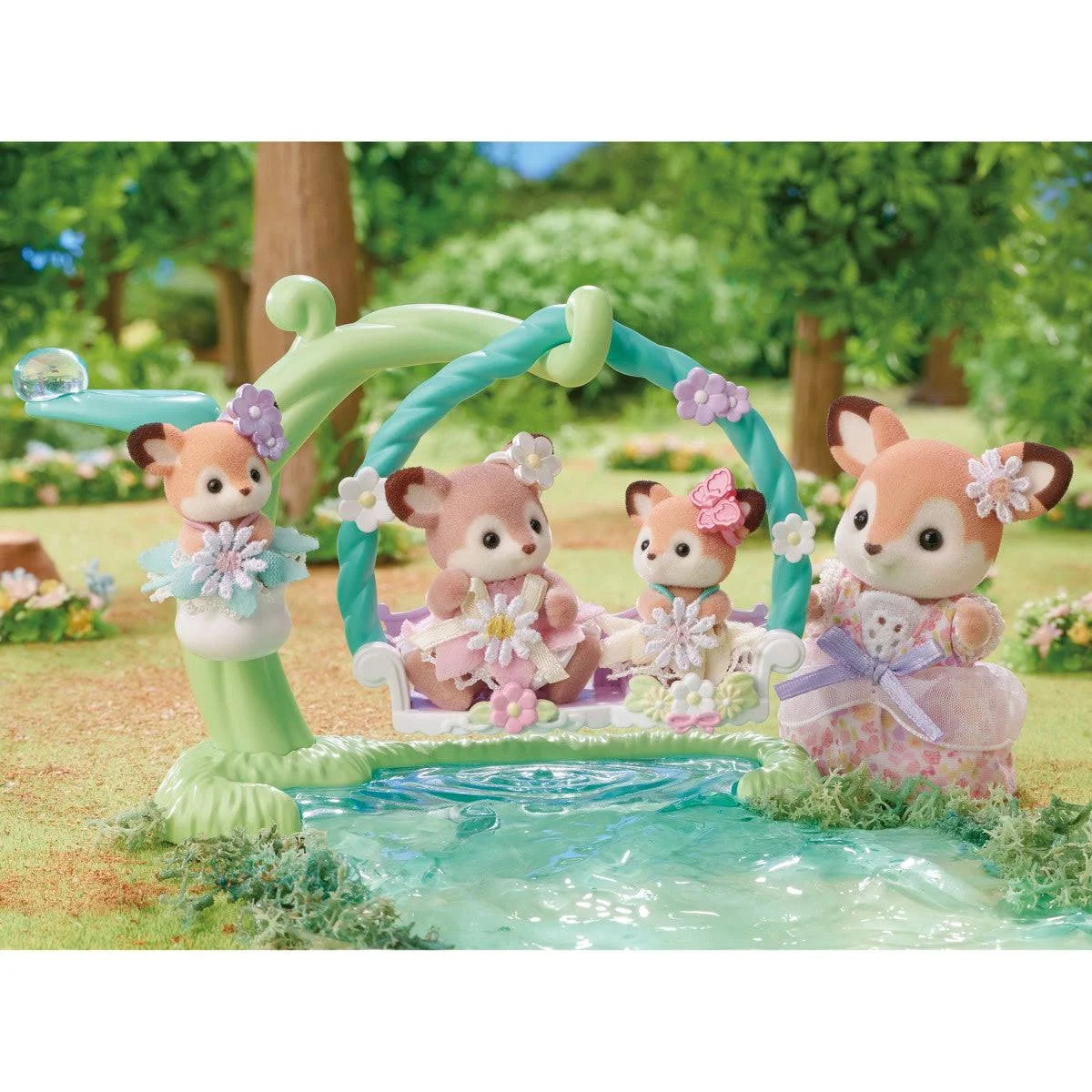 Calico Critters: Deer Babies Floral Swing Set