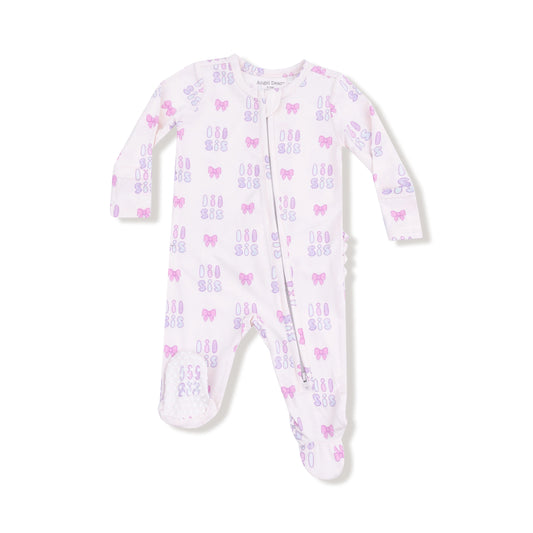 Lil Sis Ruffle Back Zipper Footie