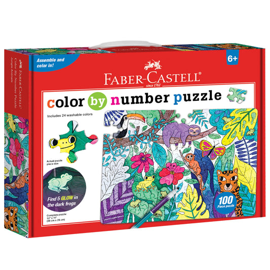 Color By Number Puzzle Jungle
